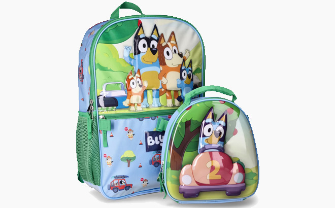 Bluey Kids 17 Inch Laptop Backpack 2 Piece Set