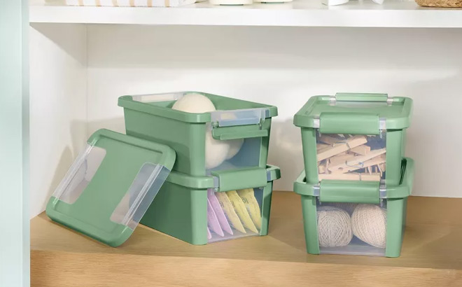 Brightroom Latching Window Utility Storage Box 4 Pack