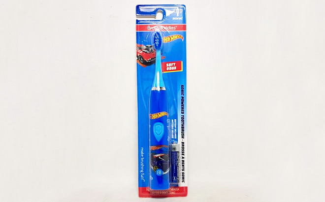 Brush Buddies Hot Wheels Sonic Electric Kids Toothbrush