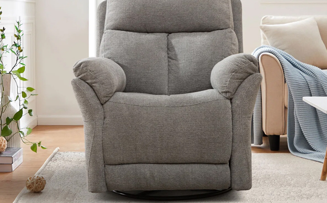 Canora Gray Hawn 33 5 Wide Modern and Super Soft Swivel and Rocker Manual Recliner Chair Canora Gray Hawn 33 5 Wide Modern and Super Soft Swivel and Rocker Manual Recliner Chair