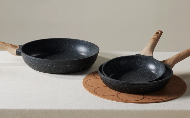 Carote 3 Piece Nonstick Frying Pan Set