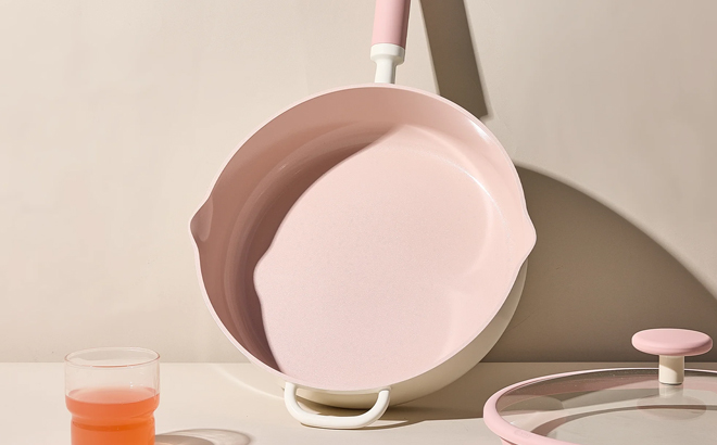 Carote 5 Quart Ceramic Nonstick Saute Pan with Strainer Lid