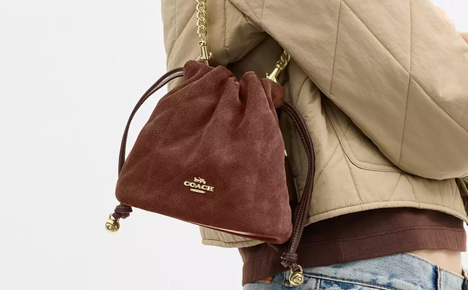 Coach Outlet Faye Mini Drawstring Bag With Quilting