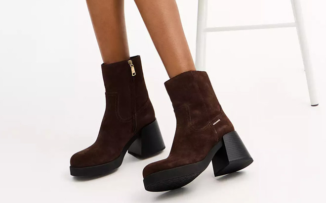 Coach Outlet Womens Block Heel Boots Coach Outlet Womens Block Heel Boots