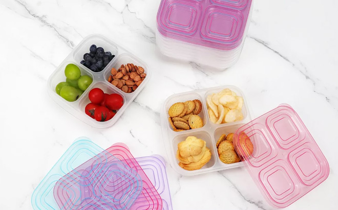 Cook With Color 4 Compartment Portion Containers