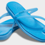 Crocs Miami Womens Toe Loop Sandals in Blue Color