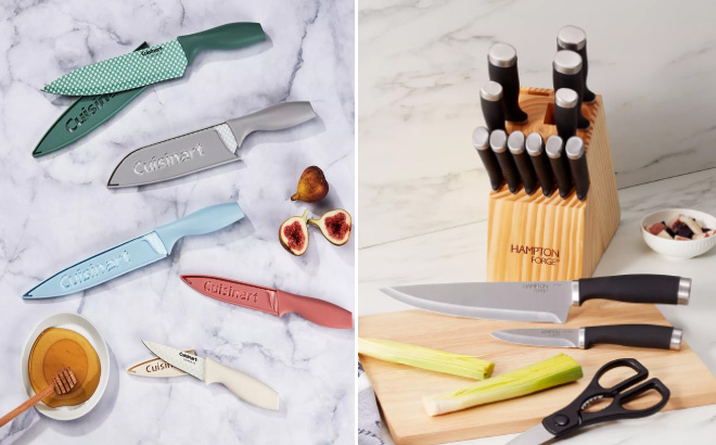 Cuisinart 10 Piece Farmhouse Printed Cutlery Set