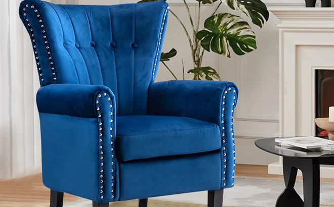 Dziana Velvet Wingback Chair Dziana Velvet Wingback Chair