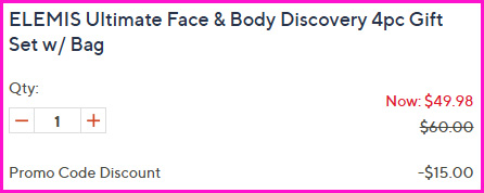 ELEMIS Face Body Gift Set Checkot Screen ELEMIS Face Body Gift Set Checkot Screen