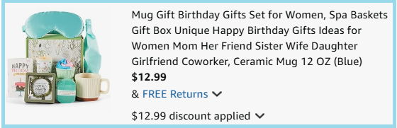 EVERMOW 9 Piece Spa Basket Gift Box Checkout Page