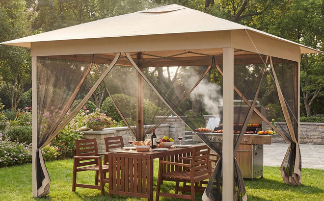 Easy Pop up Canopy with Mesh Screen Netting