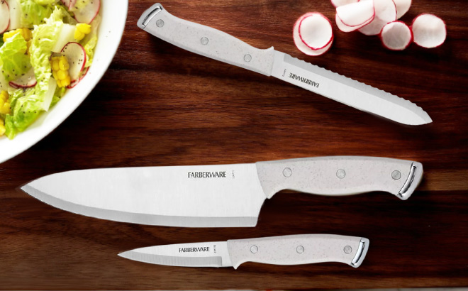 Farberware Triple Rivet 3 Piece Chef Knife Set