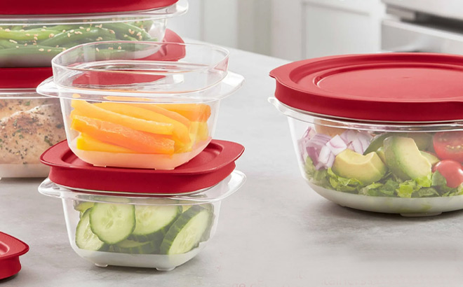 Fresh Salads in Food Containers