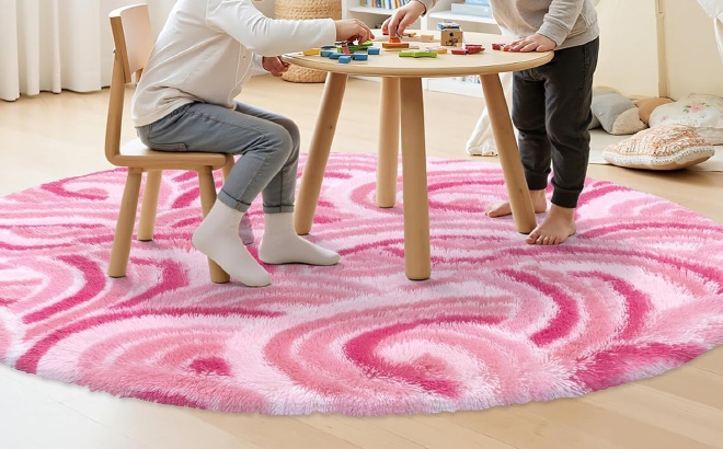 Fuzzy Shag Area Rug
