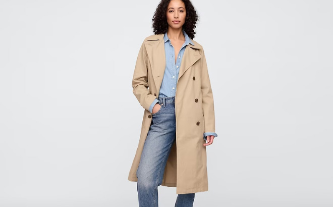 GAP Factory Modern Trench Coat