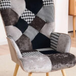 George Oliver Heidegard Floral Accent High Back Arm Chair in Black