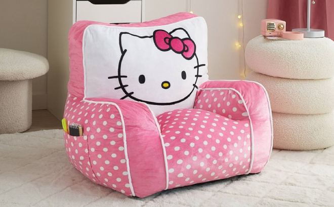Hello Kitty Kids Compressed Foam Plush Chair