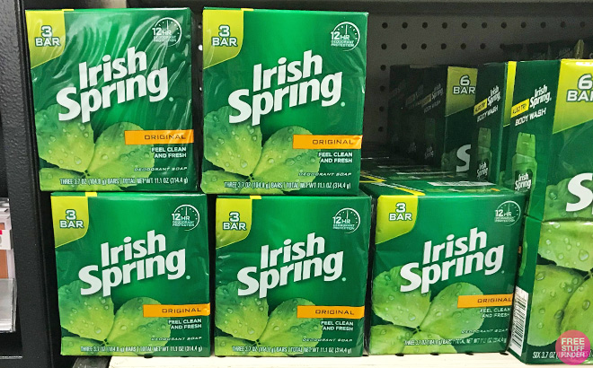 Irish Spring Bar Soap on a Shelf Irish Spring Bar Soap on a Shelf