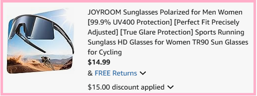 JOYROOM Polarized Running Sunglasses Checkout Page