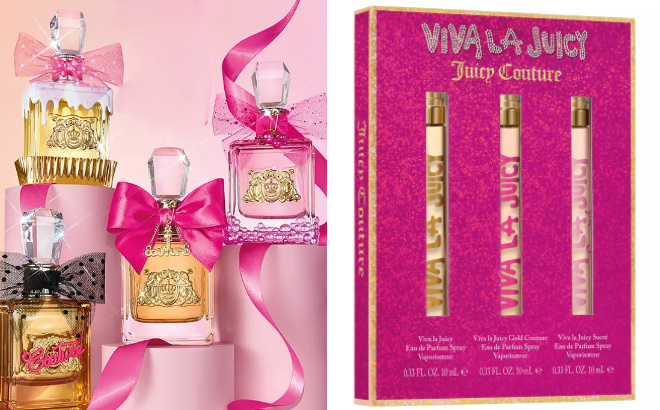 Juicy Couture 4 Piece Viva La Travel Size Eau De Parfum Gift Set