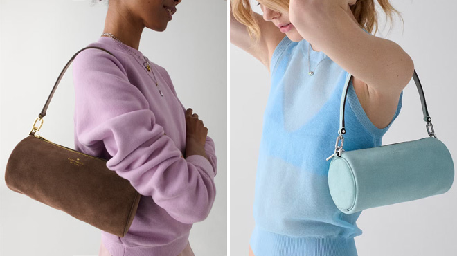 Kate Spade Roulette Suede Medium Shoulder Bag