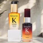 Kerastase Travel Size Iconic Day Night Serum Duo on a Product Stand