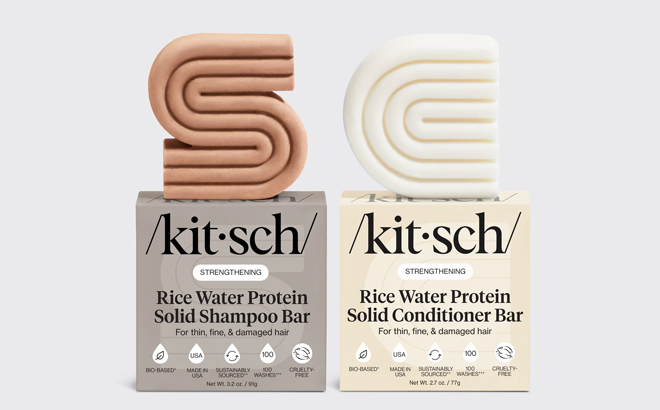 Kitsch Rice Water Solid Shampoo and Conditioner