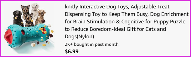 Knitly Interactive Dog Toy Checkout Screen