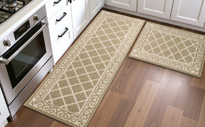 Lark Manor Betio Non Skid Washable Kitchen Mat 2 Pack