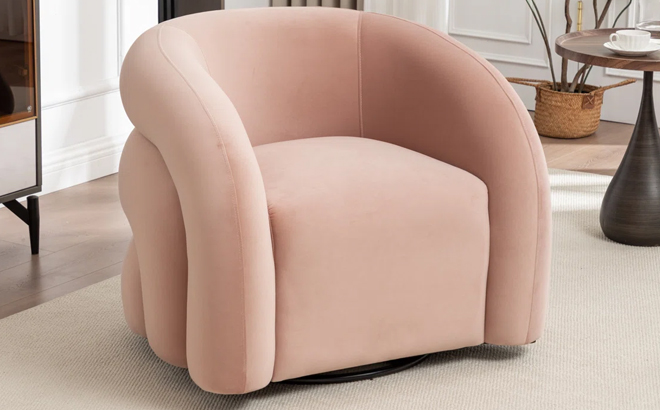Latitude Run Coyle Upholstered Swivel Barrel Chair Latitude Run Coyle Upholstered Swivel Barrel Chair
