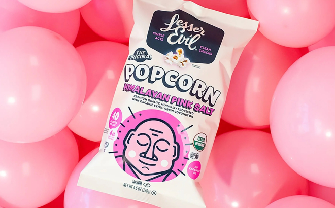 LesserEvil Himalayan Pink Salt Organic Popcorn