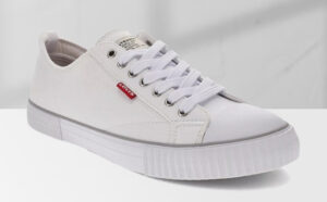 Levis Mens Anikin Low Top Sneaker on the Table