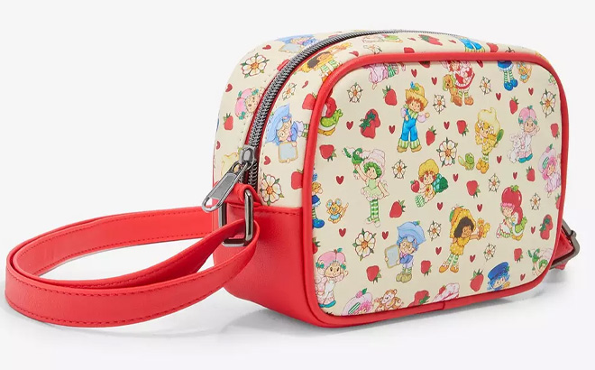 Loungefly Strawberry Shortcake and Friends Allover Print Crossbody Bag Loungefly Strawberry Shortcake and Friends Allover Print Crossbody Bag