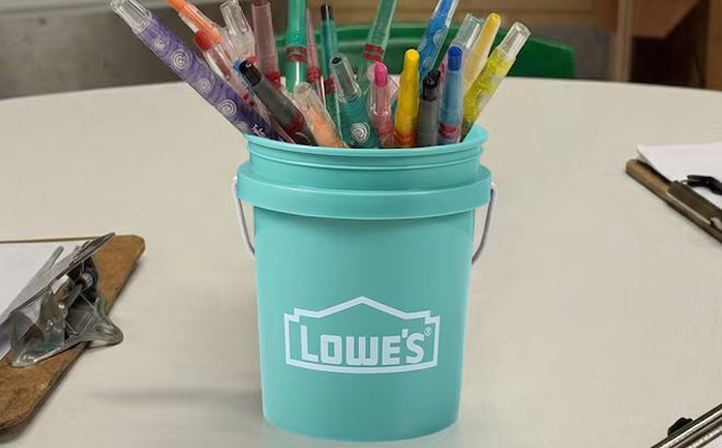 Lowes Plastic Teal Mini Bucket