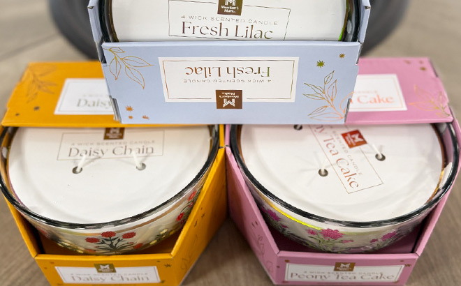 Members Mark 4Wick Floral Candles