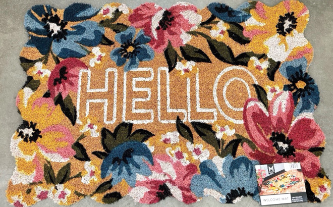 Members Mark Floral Hello Doormat
