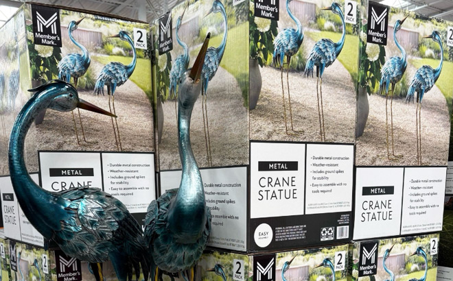 Members Mark Metal Crane Statues