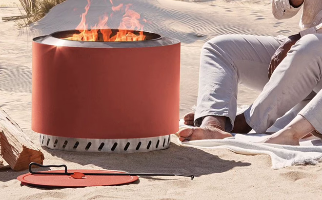 Members Mark Smokeless Wood Fire Pit in Orange Color Members Mark Smokeless Wood Fire Pit in Orange Color