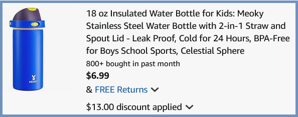 Meoky 18 Ounce Kids Insulated Water Bottle Checkout Page Meoky 18 Ounce Kids Insulated Water Bottle Checkout Page