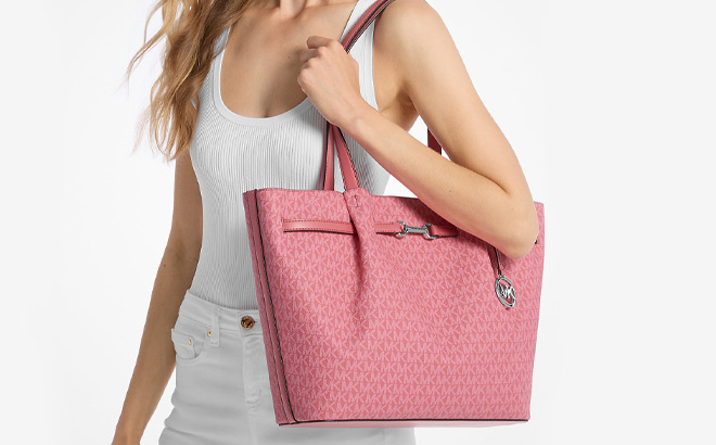 Michael Kors Carson Large Signature Logo Tote Bag