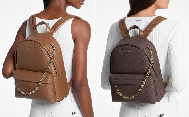 Michael Kors Outlet Slater Medium Backpack and Slater Medium Signature Logo Backpack