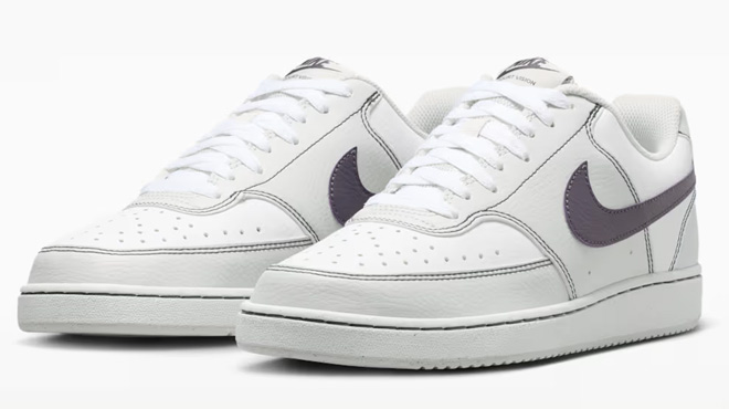 Nike Womens Court Vision Low Next Nature Shoes in Vast Grey