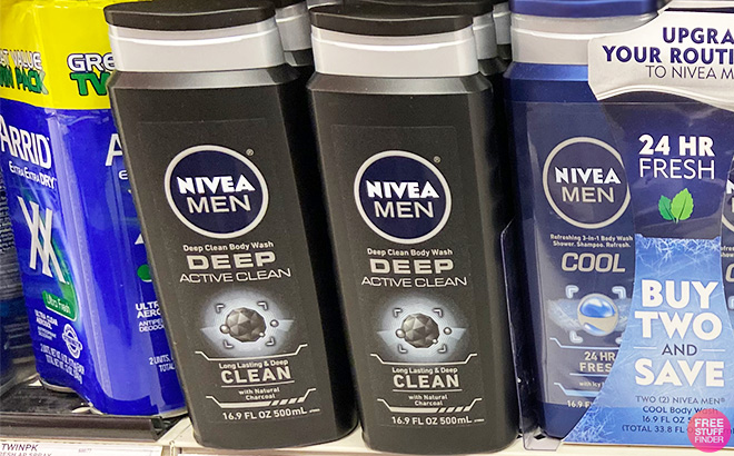 Nivea Men Deep Active Clean Body Washes