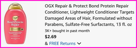 OGX Repair Hair Care Checkout Sreen