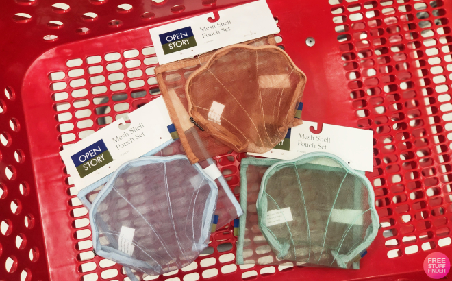 Open Story Mesh Shell Pouch Packing Bags in Cart