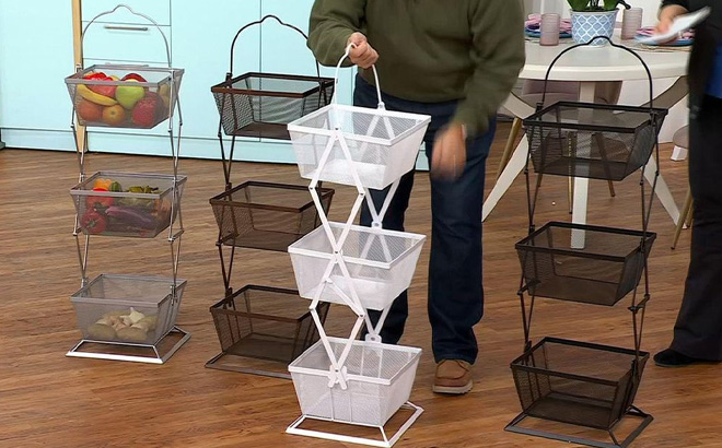 Origami Three Tier Collapsible Baskets