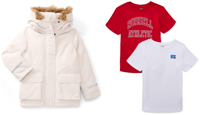 Ozark Trail Girls Parka with Faux Fur Hood Lining