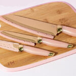 Paris Hilton Reversible Bamboo Cutting Board Cutlery Set