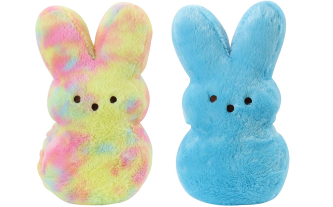 Peeps 17 Inch Easter Rabbit Plush Tie Dye and Blue