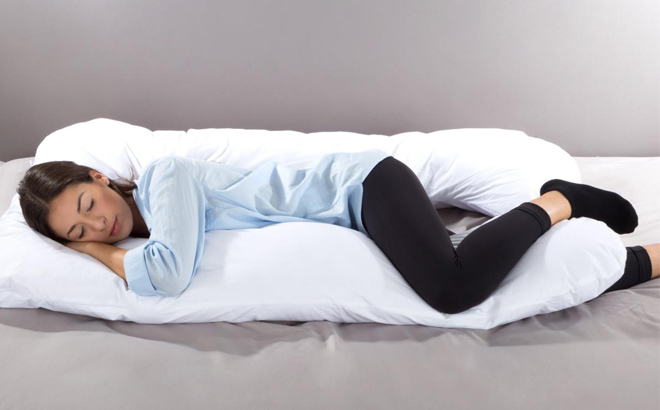 Person Using Full Body Pillow